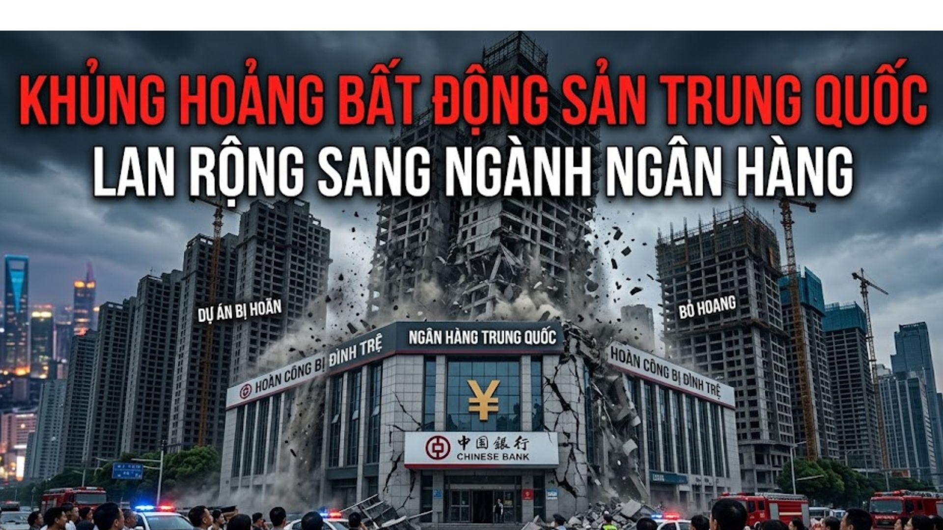 Khủng hoảng bất động sản Trung Quốc lan rộng sang ngành ngân hàng